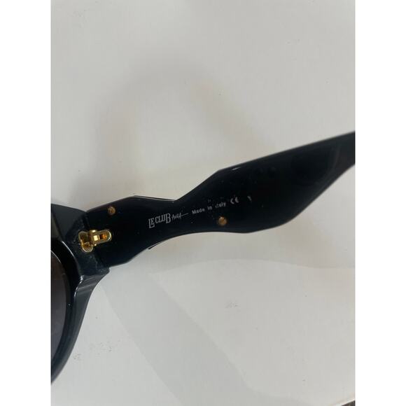 Vintage 80s LE CLUB Actif Sunglasses Black Gold Silver RARE CHUNKY RETRO SLEAZE - Picture 5 of 8